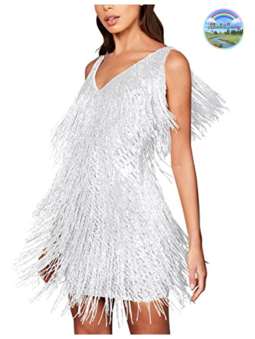 Sequin Tassel Fringe Mini Cocktail Dress
